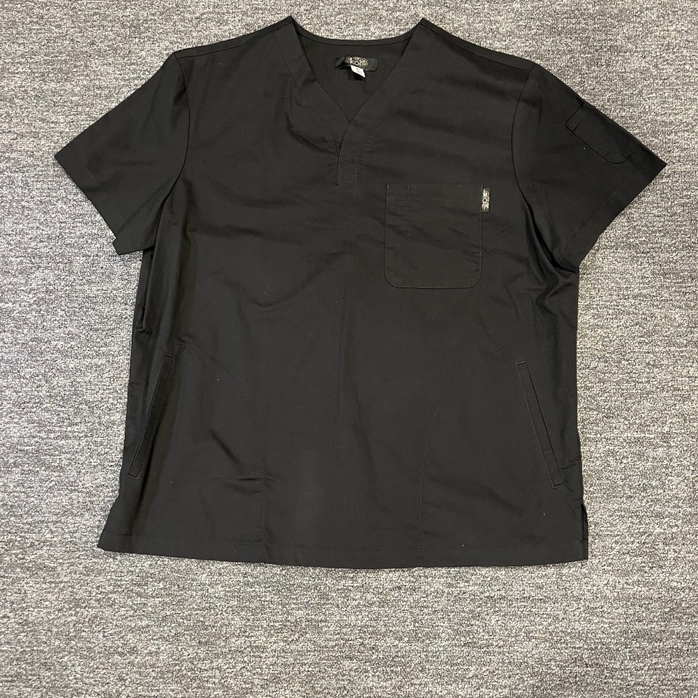 Koi Scrub Top Black Size XL